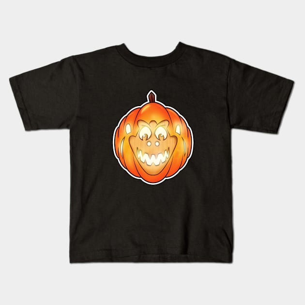 Mr. BaX jack-o-lantern Kids T-Shirt by SilverBaX